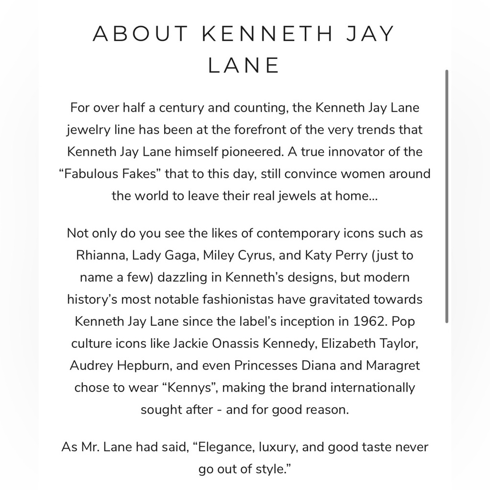 Nwot Authentic Vintage Retro Luxury Kenneth Jay L… - image 3